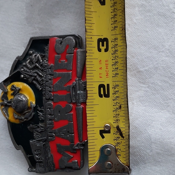 Vtg. 1987 United States Marines Belt Buckle Siskiyou Buckle Co. Metal - Picture 5 of 6